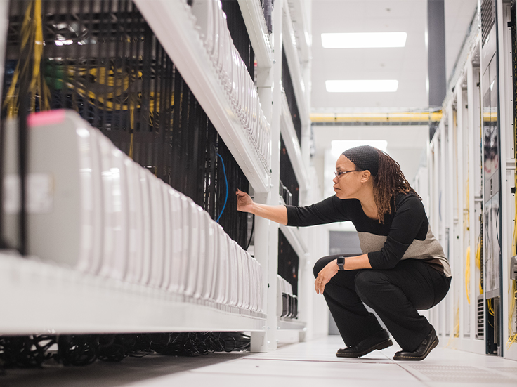 Woman monitoring network