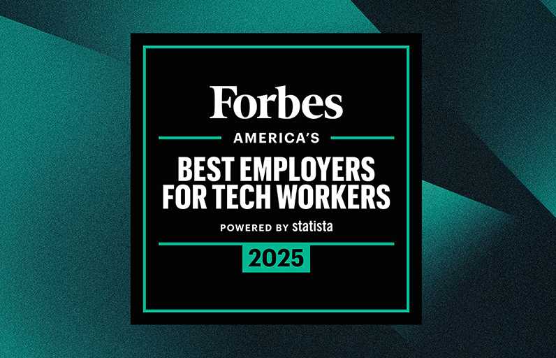 Forbes logo and Spectrum Award - Forbes America’s Best Employers for Tech Workers 2025