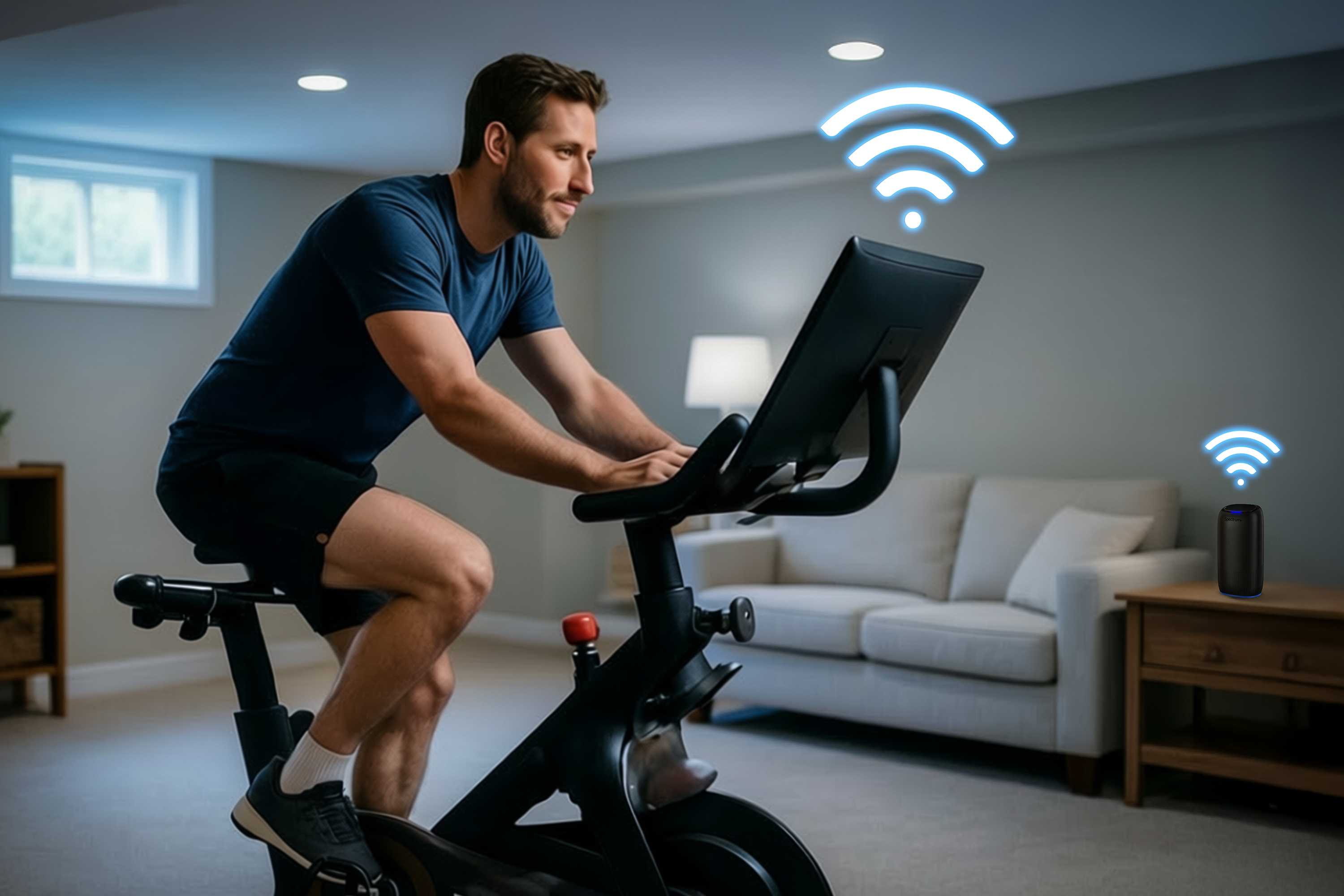 Stationary Bike | Spectrum WiFi 7 Extender