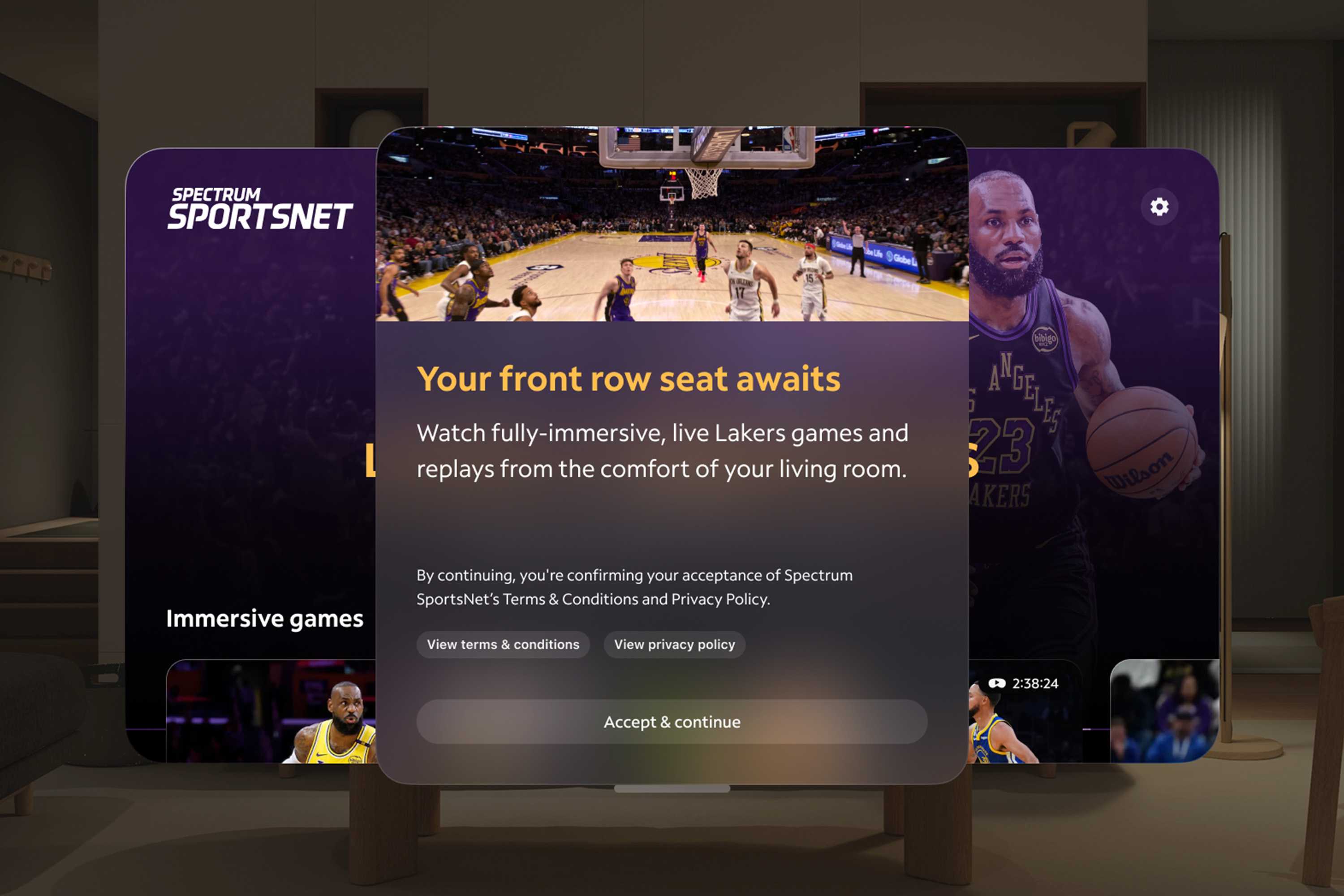 Spectrum | Apple Vision Front Row UI