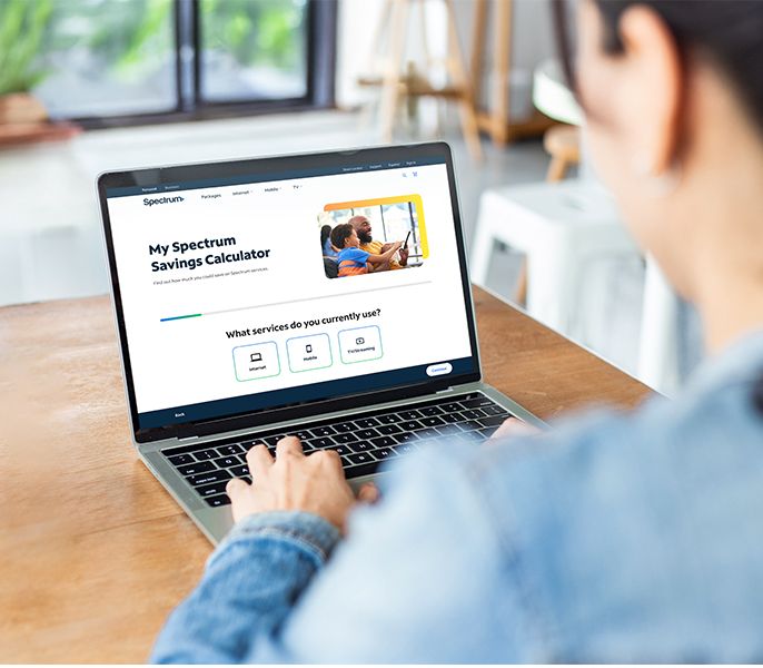 Spectrum Customer using Spectrum Savings Calculator
