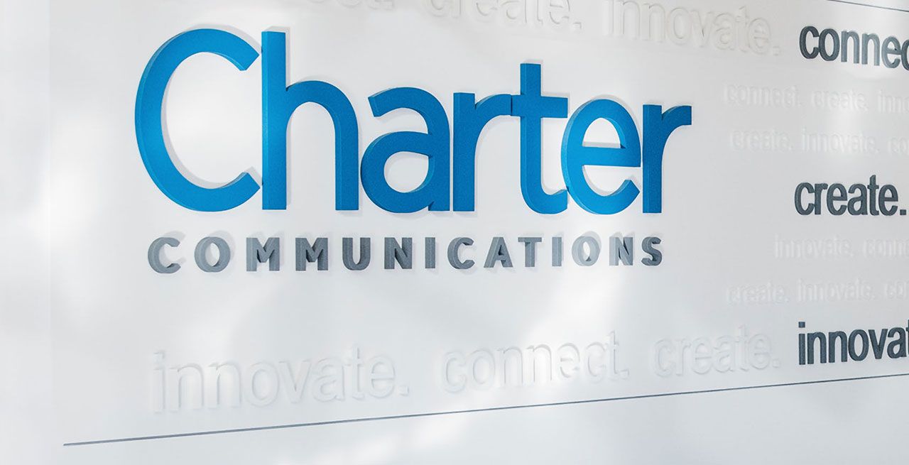 Charter logo on an office wall